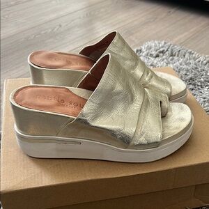 GENTLE SOULS GISELE 65MM SPORTY SANDAL - METALLIC ICE